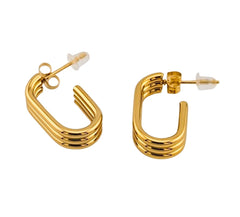 Gold Square Loop Earring