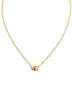 Interlock Gold Hoop Necklace