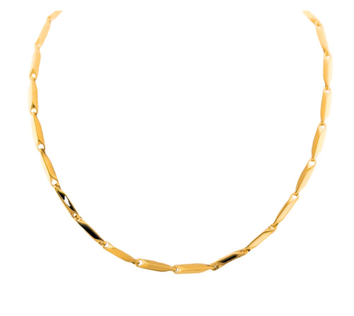 Gold Solid Link Necklace