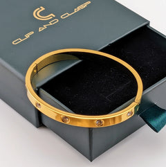 Solid Gold and Zircon Bracelet