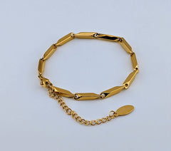 Gold Rhombus Chain Bracelet