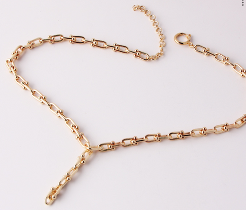 Gold Cycle Link Necklace