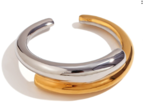 Gold and Silver Duet Gold Ring